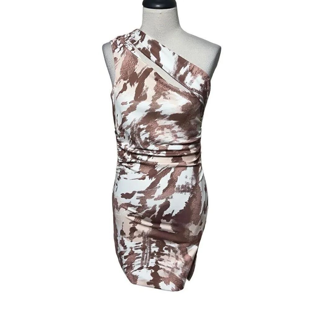 Alana Eve NWT Geometrical One Shoulder Bodycon Mini Dress XS